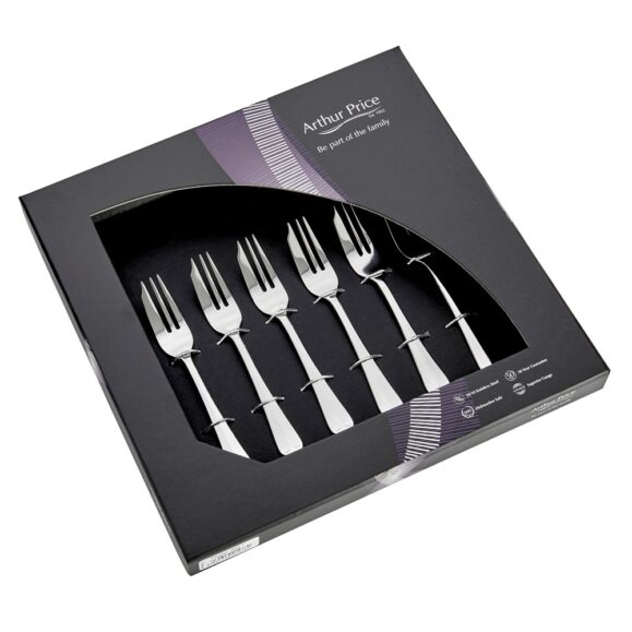 Arthur Price Rattail Classic Stainless Steel Cutlery 6 Pastry Forks