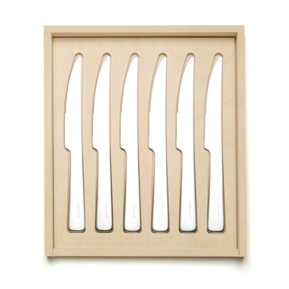 David Mellor London Stainless Steel Steak Knife Box Set of 6