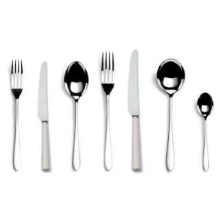 David Mellor Pride Cutlery with white handles 7 piece setting