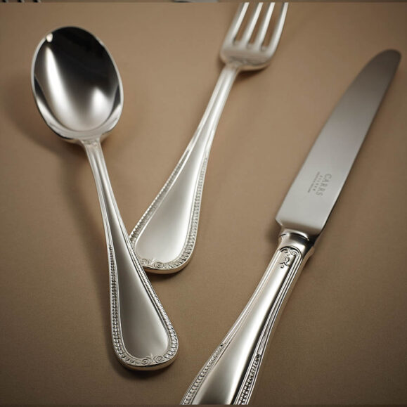 French Leaf Albany Silver Cutlery by Carrs Silver