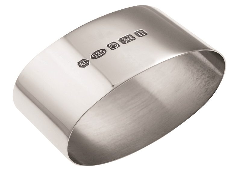 Oval Sterling Silver Napkin Ring, Carrs of Sheffield