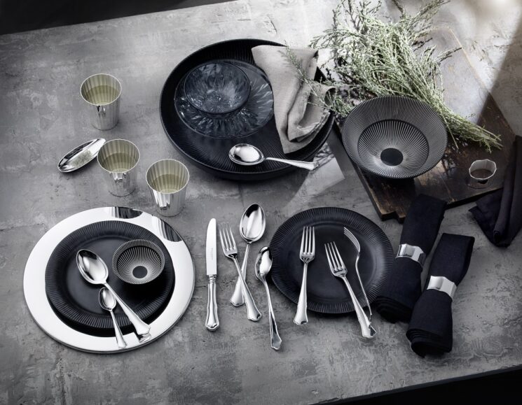 R&B Alt-Chippendale Silver Cutlery Table Setting