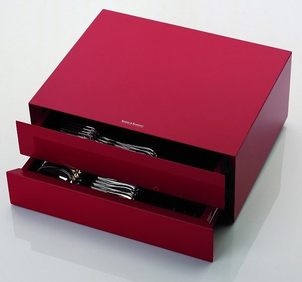 RED LACQUERED Cutlery Cabinet, Robbe & Berking