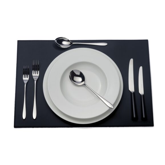 David Mellor Pride Cutlery with black handles Table setting