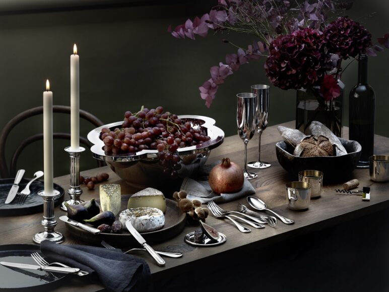 R&B Alt-Faden Silver Cutlery Table Setting