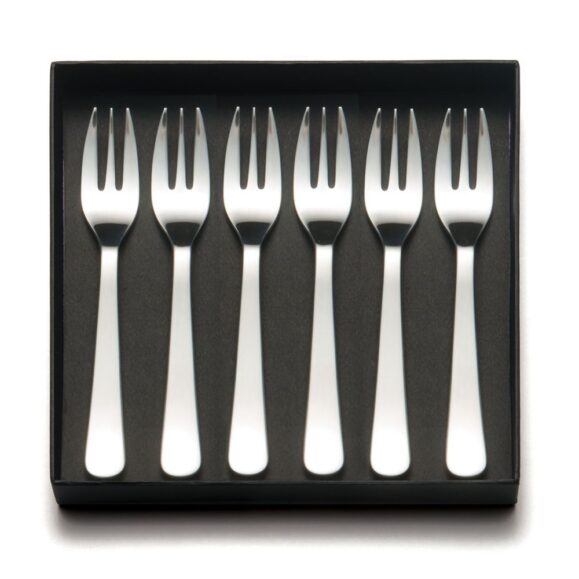 David Mellor Chelsea Stainless Steel Cake Pastry Fork, box of 6