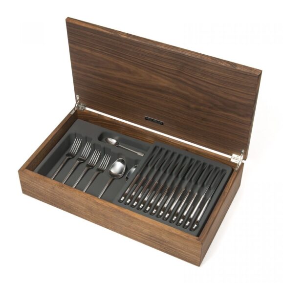 David Mellor Hoffmann Stainless Steel Cutlery Canteen Walnut profile