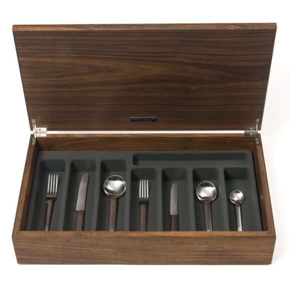 David Mellor Odeon Stainless Steel Cutlery Canteen Walnut