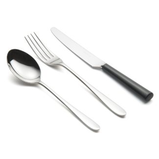 David Mellor Pride Cutlery with black handles 3 piece setting