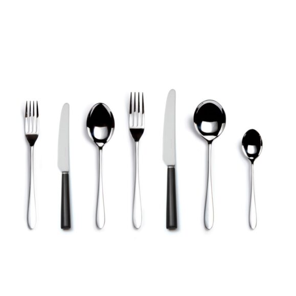 David Mellor Pride Cutlery with black handles 7 piece setting