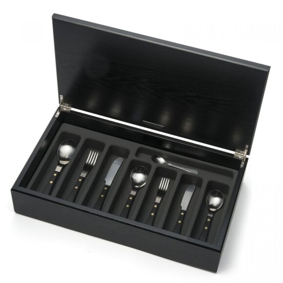 David Mellor Provencal Stainless Steel Cutlery Canteen Oak Profile