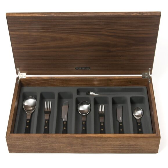 David Mellor Provencal Stainless Steel Cutlery Canteen Walnut