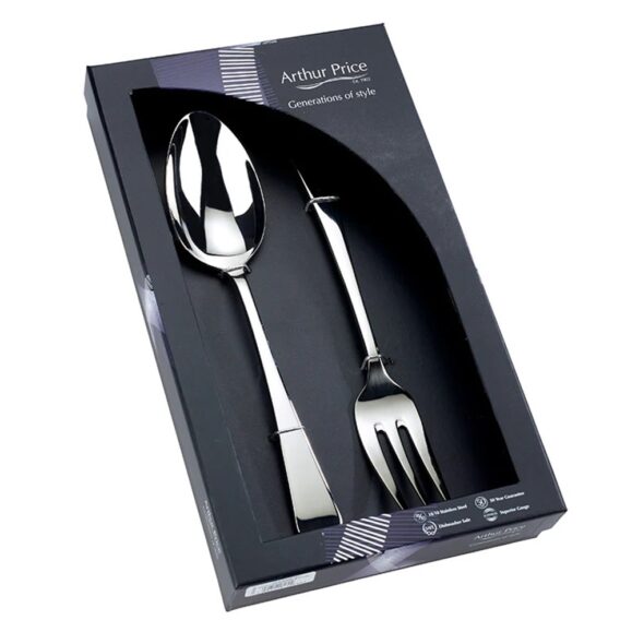 Arthur Price Everyday Old English Stainless Steel Cutlery Large Serving Spoon and Fork box