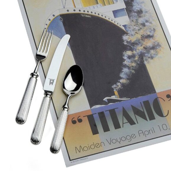 Arthur Price Titanic Luxury Silver Plated 3 Piece Cutlery Set Titanic Poster