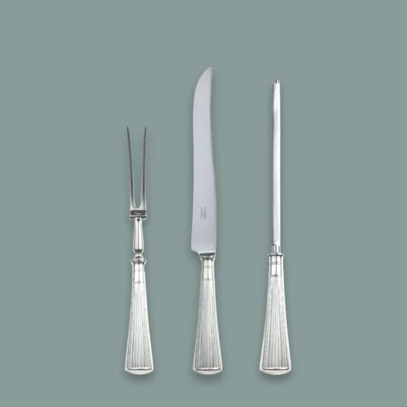 Carrs Silver Sandalwood 3 Piece Carving Set