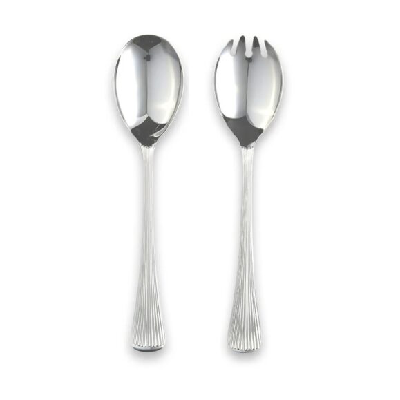 Carrs Silver Sandalwood Salad Serving Fork & Spoon