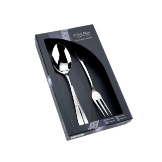 Arthur Price Classic Stainless Steel Cutlery Serving Spoon and Fork Box Set